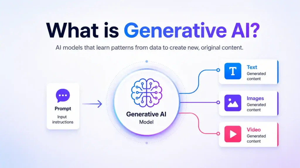 What is generative AI and how it creates text, images, and video from prompts