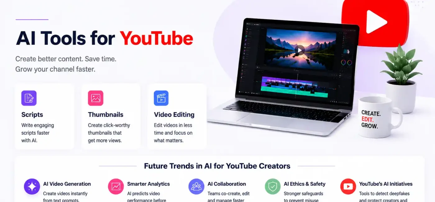 AI Tools for YouTube: Scripts, Thumbnails & Video Editing