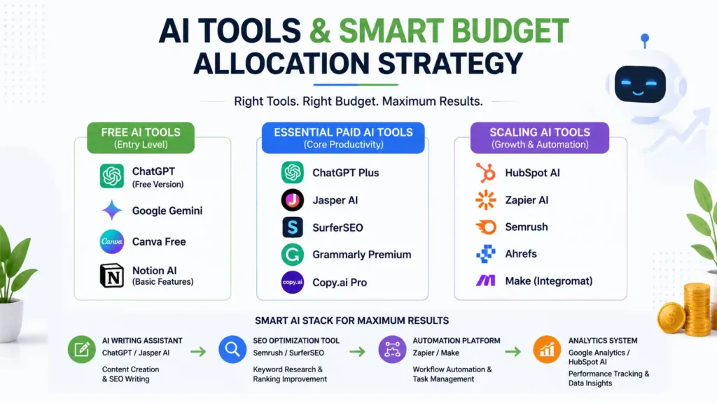 AI Strategies : AI tools and smart budget breakdown