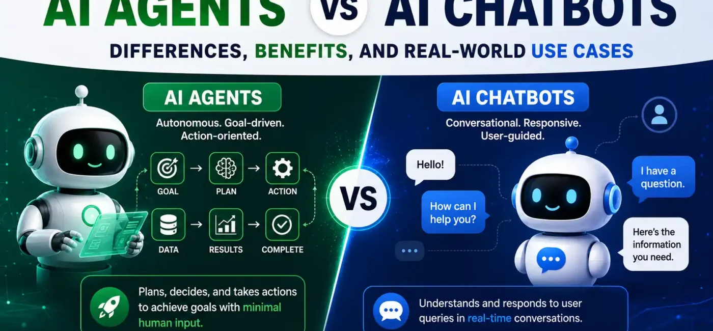 AI Agents vs AI Chatbots: Differences, Benefits, and Real-World Use Cases